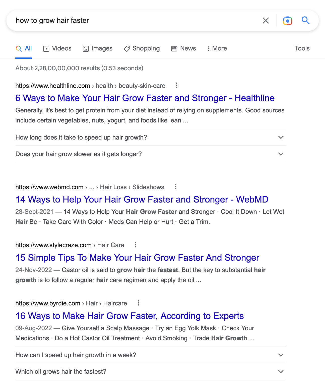 Content Research: 9 Actionable Tips to Master It | Google SERP result