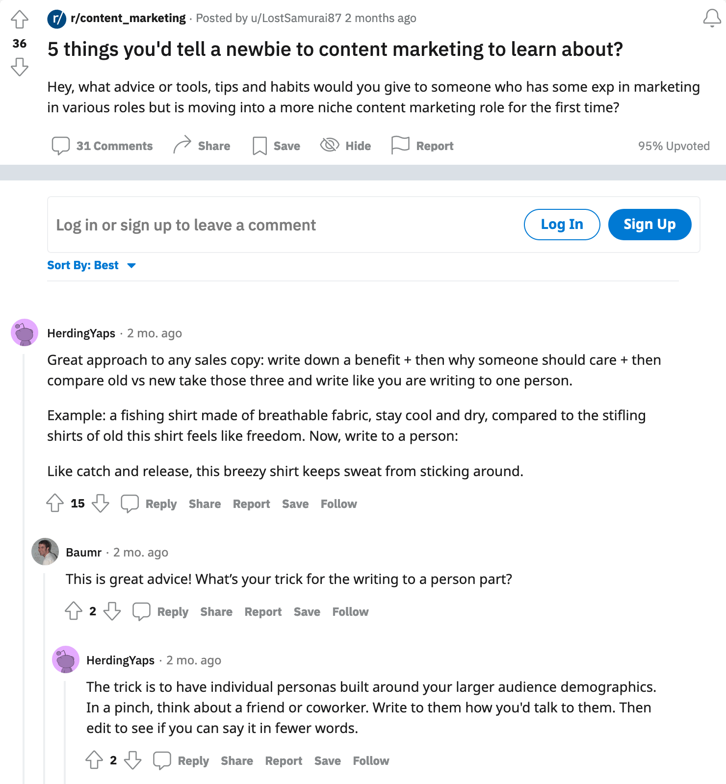 Content Research: 9 Actionable Tips to Master It | Post on content marketing tips a newbie should know on "content marketing" subreddit