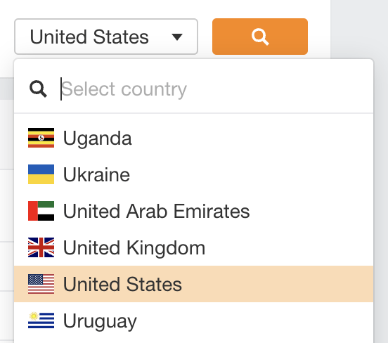 Keyword Analysis for SEO: Deciding if (And How) to Target a Keyword | Choosing a country in Ahrefs' Keywords Explorer