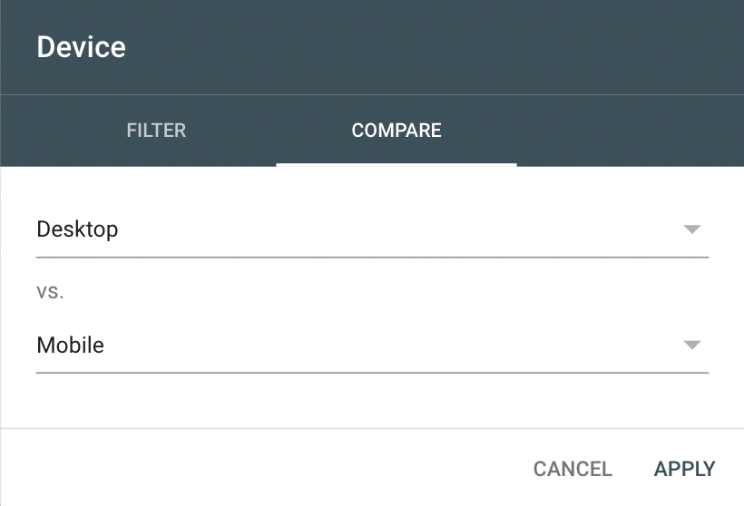 Mobile SEO: 10 Optimization Tips to Build a Mobile-Friendly Site | Comparing traffic by device in Search Console