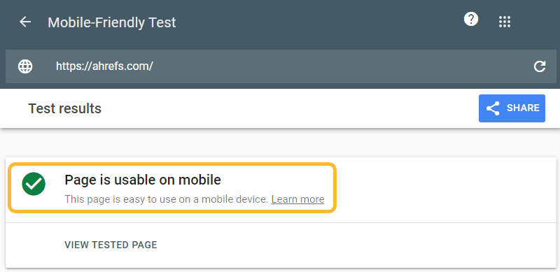Mobile SEO: 10 Optimization Tips to Build a Mobile-Friendly Site | Page passing the Mobile-Friendly Test
