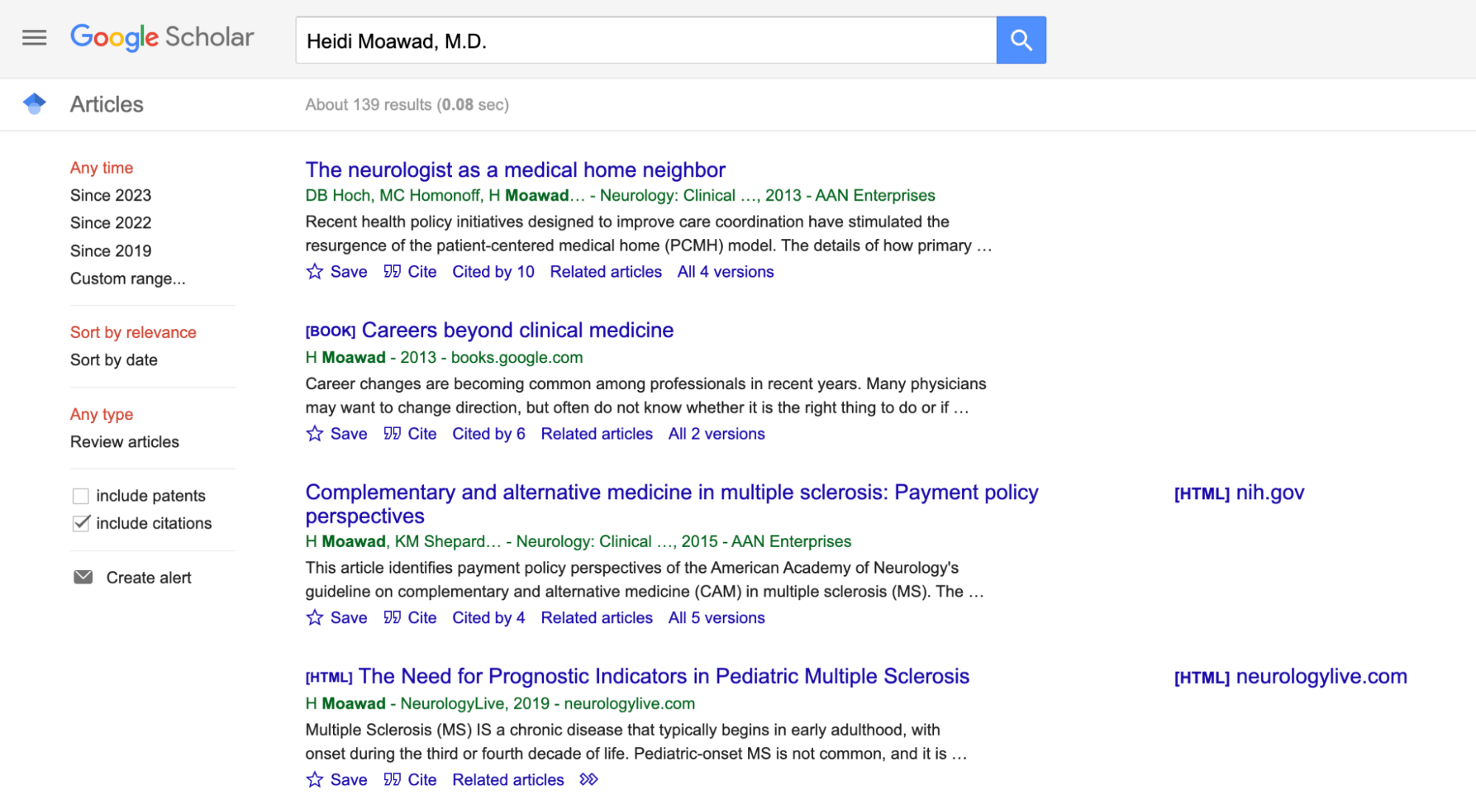Healthline's Content Anatomy: 5 SEO Insights to Learn From | Google Scholar returning results for Healthline's editorial team member
