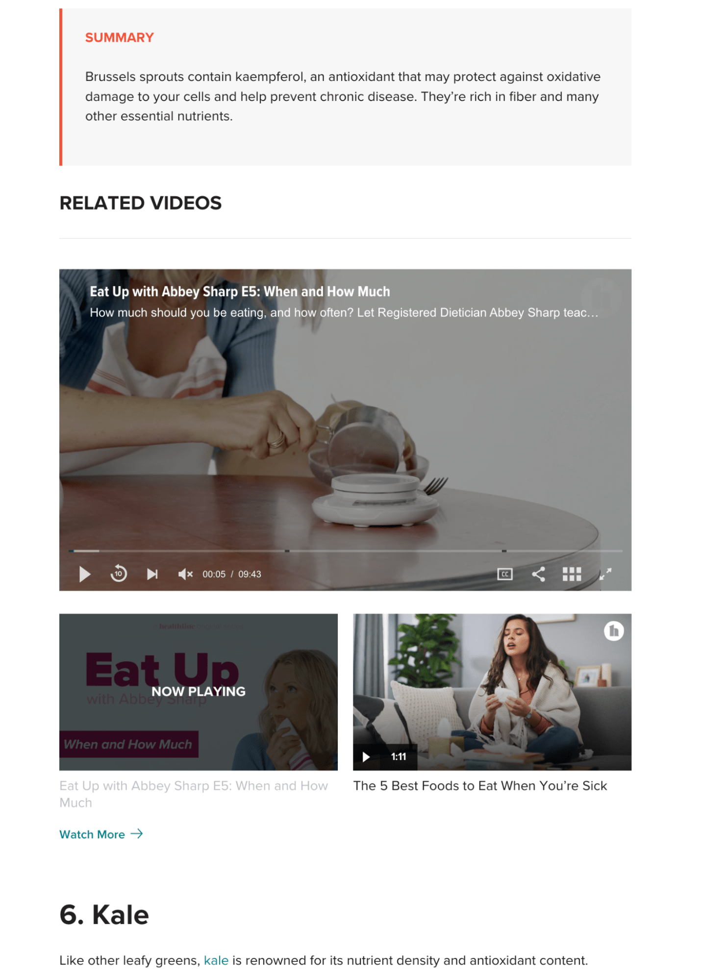 Healthline's Content Anatomy: 5 SEO Insights to Learn From | "Related videos" section