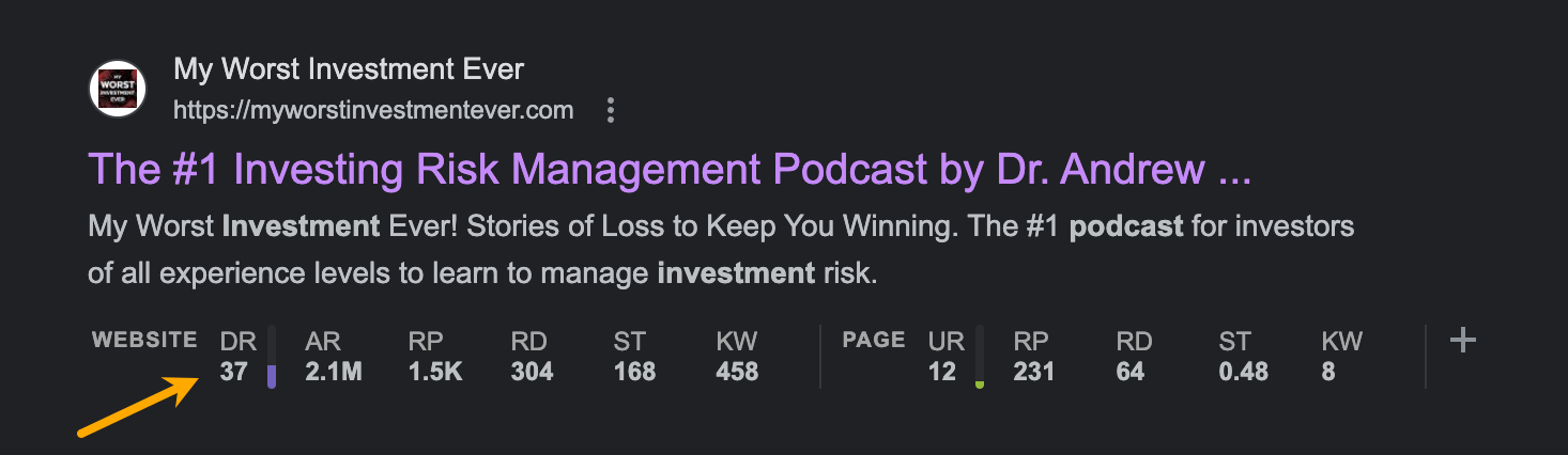 How to Start a Blog That Makes Money (And Gets Free Traffic) | Ahrefs' SEO Toolbar showing DR (Domain Rating)