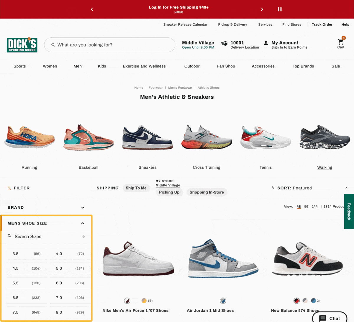 How to Get on the First Page of Google in 2023 | Every first-page result for "mens sneakers" has a size filter
