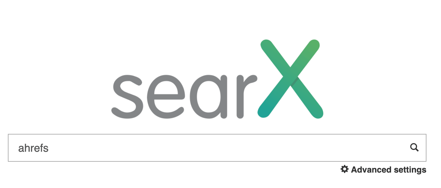 13 Privacy-Focused, Alternative Search Engines to Google | Searching "ahrefs" on SearX