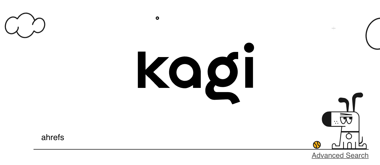 13 Privacy-Focused, Alternative Search Engines to Google | Searching "ahrefs" on Kagi