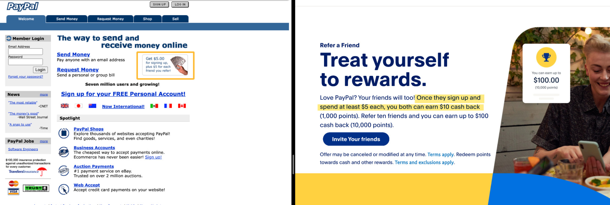 13 Effective (And Low-Cost) Ways to Promote a Product | PayPal referral program: 2001 and now