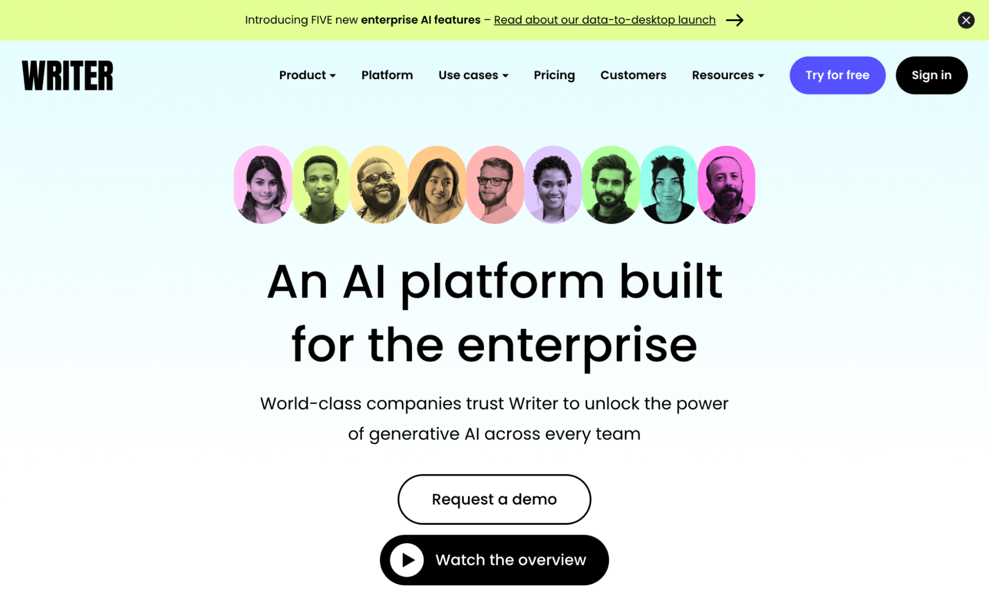 AI Copywriting (Tools to Improve Efficiency) | Writer.com homepage