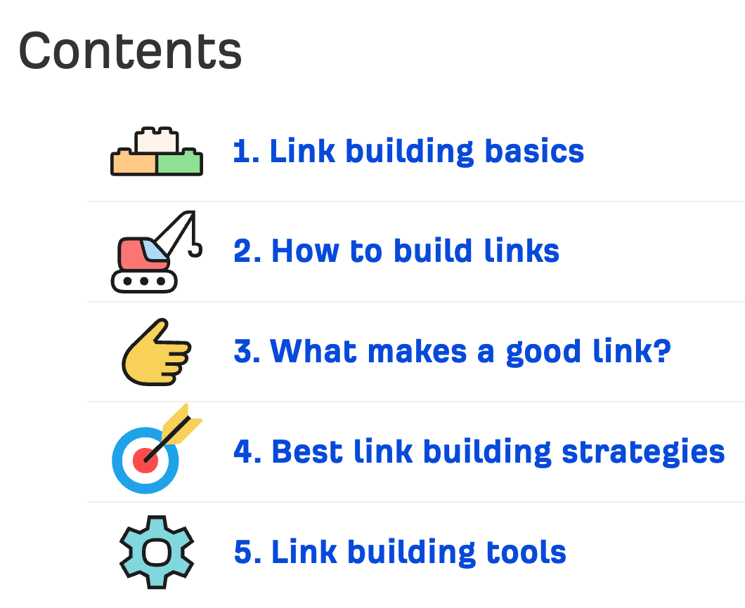 13 Smart Ways to Repurpose Content | Table of content for Ahrefs' link building guide