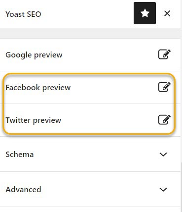 How to Use Yoast SEO to Improve SEO | Menu showing "social preview" options
