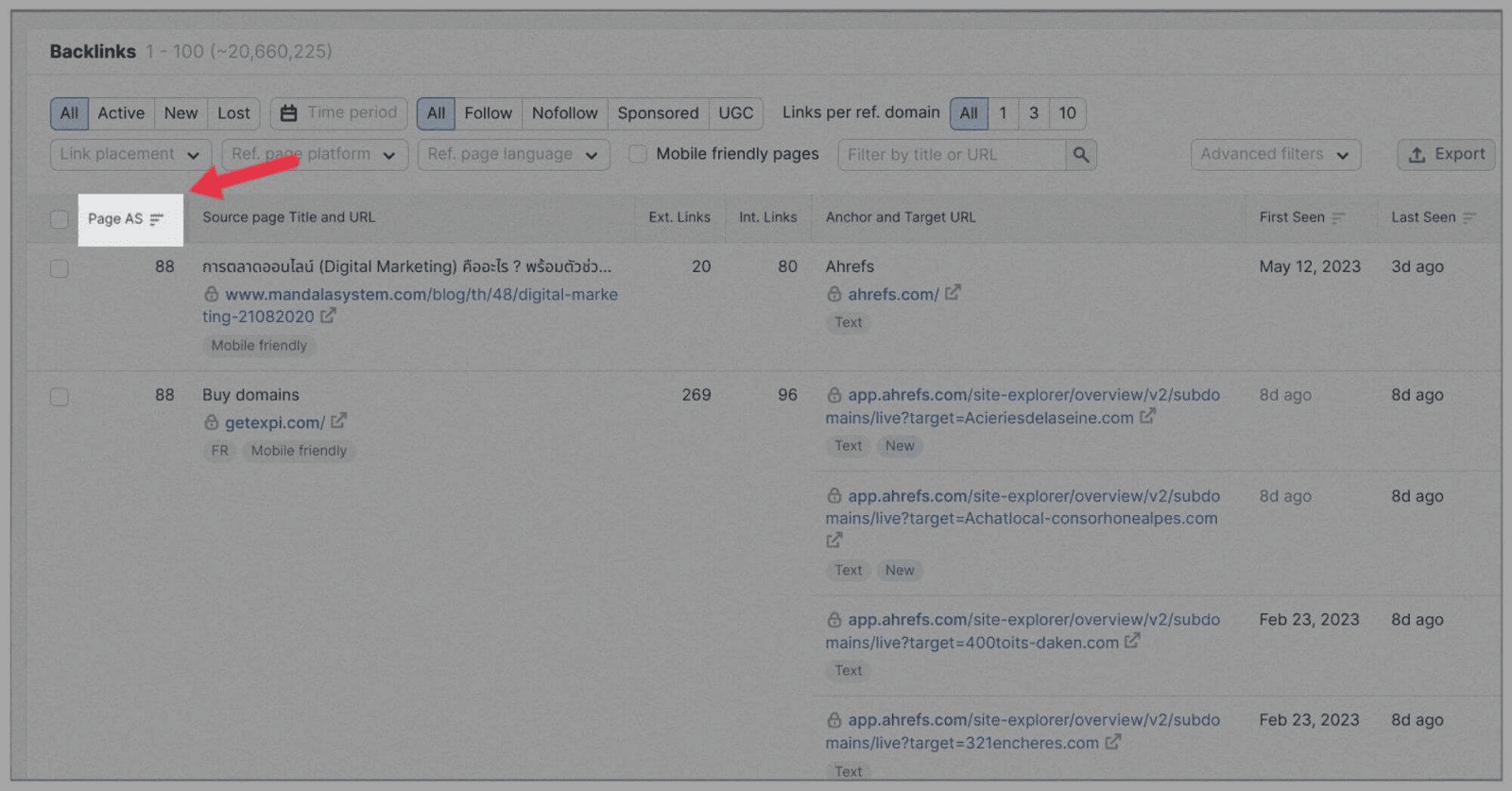 Competitor Analysis 30 Authority Score to further understand backlinks