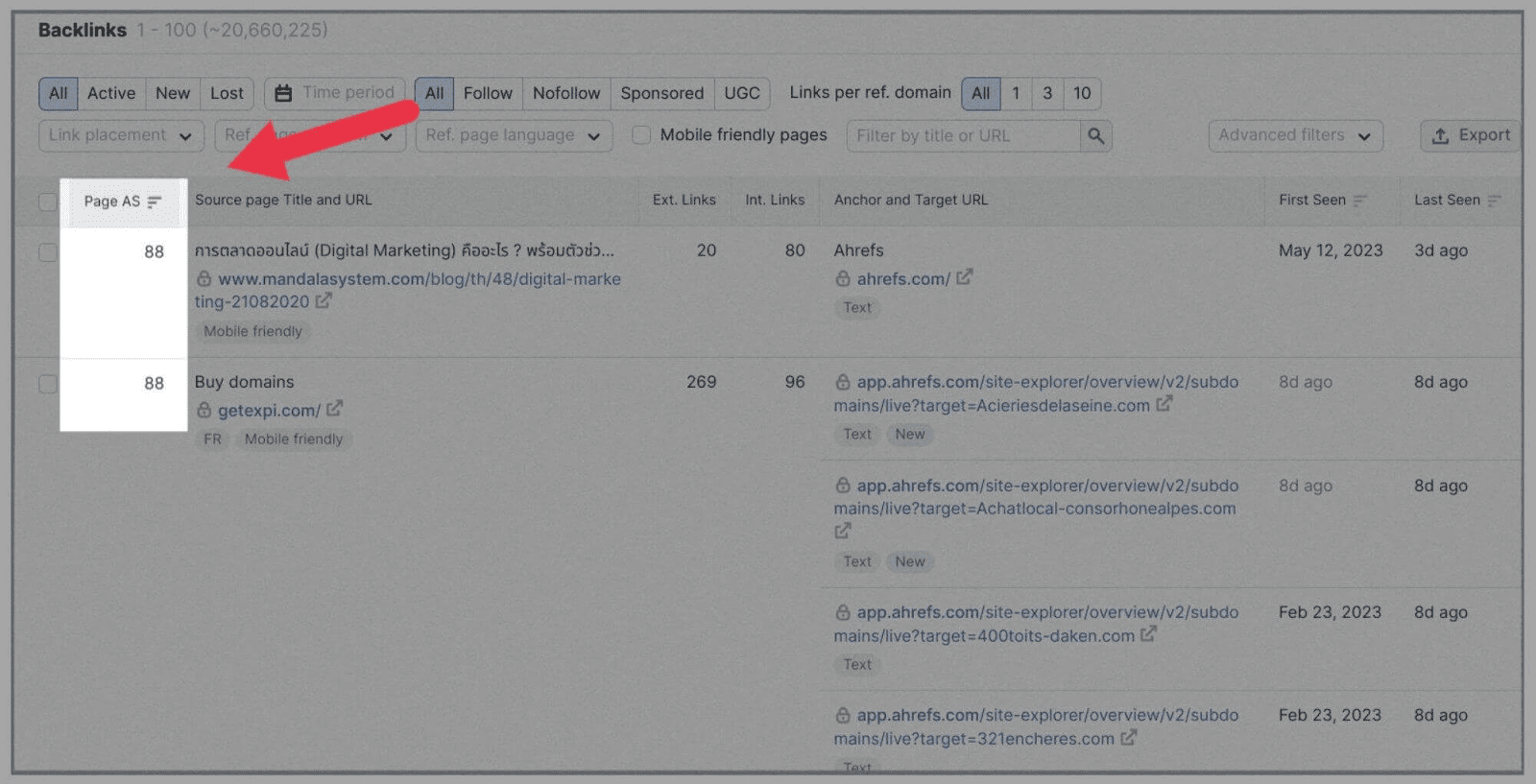 Competitor Analysis 31 Inverted triangle AS showing ordered display of domains