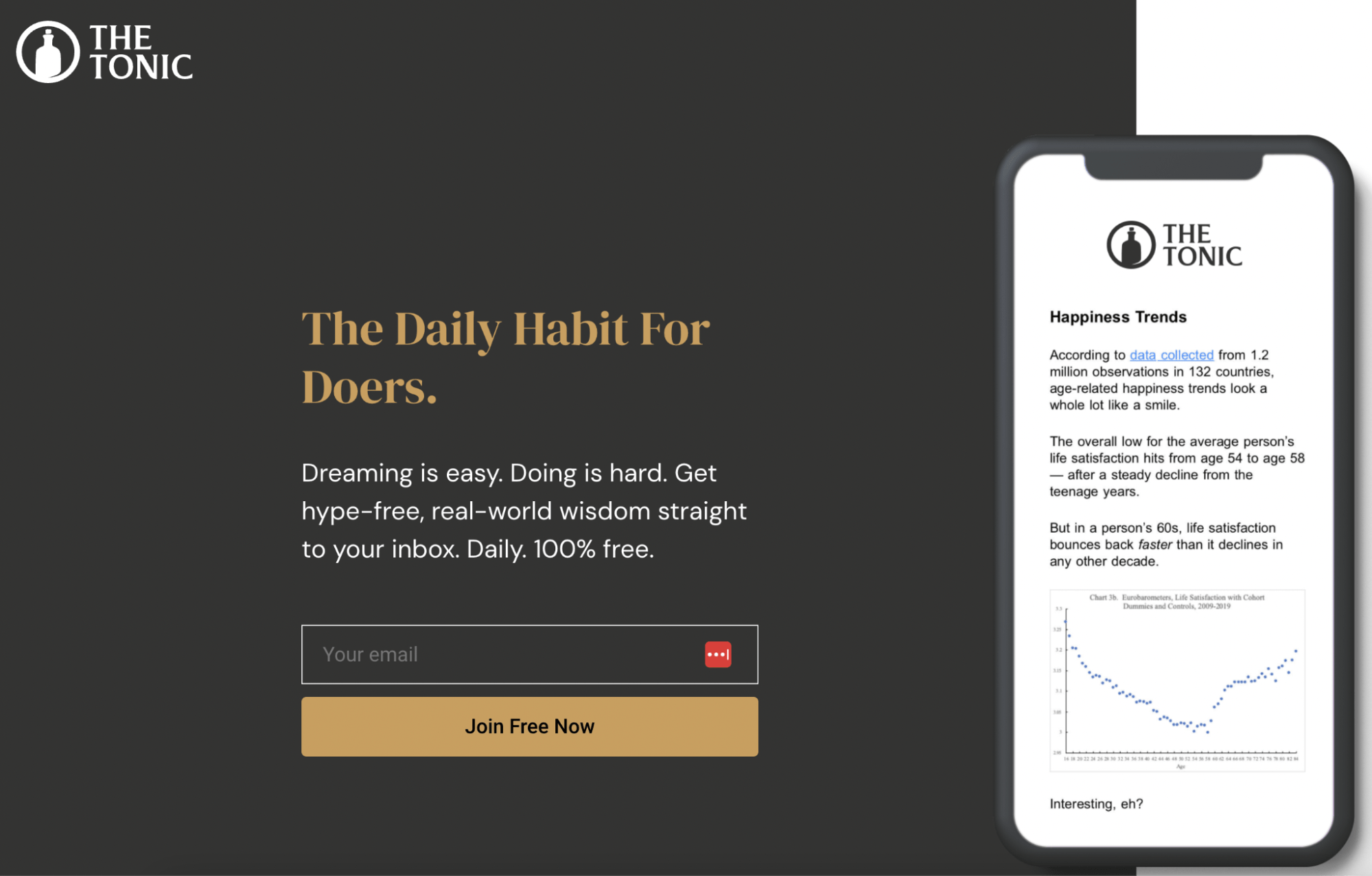 5 Content Strategy Examples That Work (And Why) | The Tonic's homepage