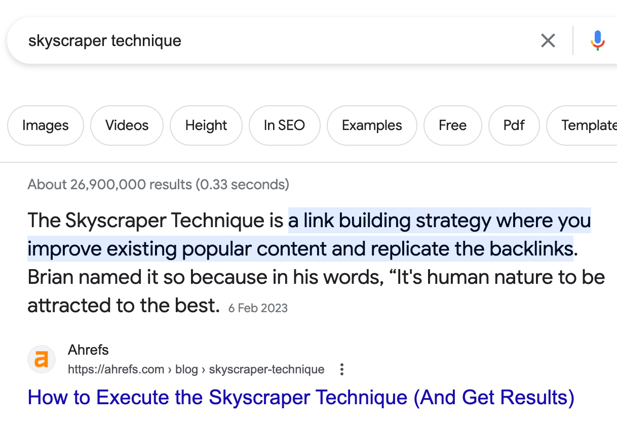 How to Do an SEO Competitor Analysis | Example of a featured snippet