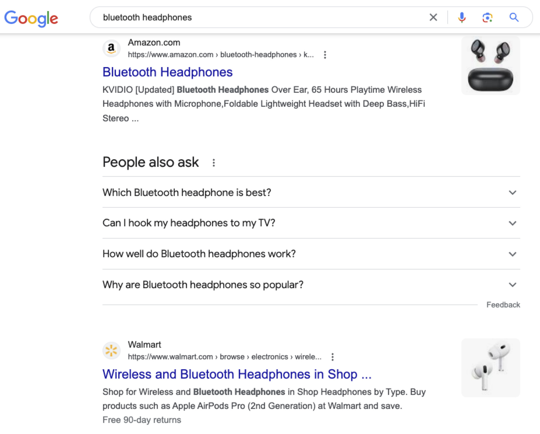 Master E-commerce SEO in 2023: Beginner's Guide | Google SERP for "bluetooth headphones," via google.com
