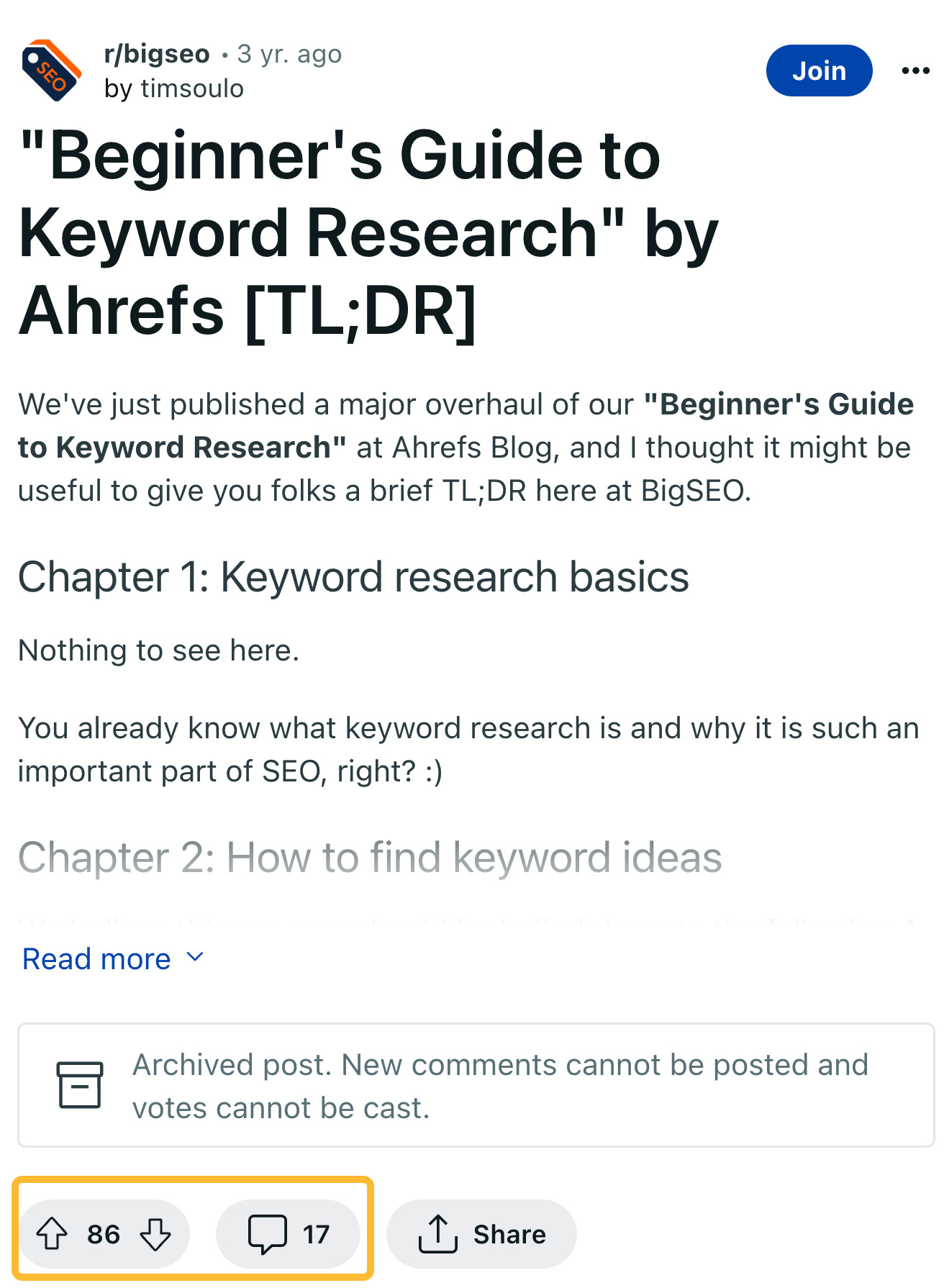 21 Proven Ways to Drive Traffic to Your Website | Tim Soulo's tl;dr post on Reddit