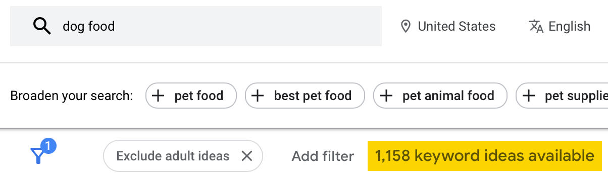 What Is Search Engine Marketing? The Simple Guide | Number of available keyword ideas in GKP