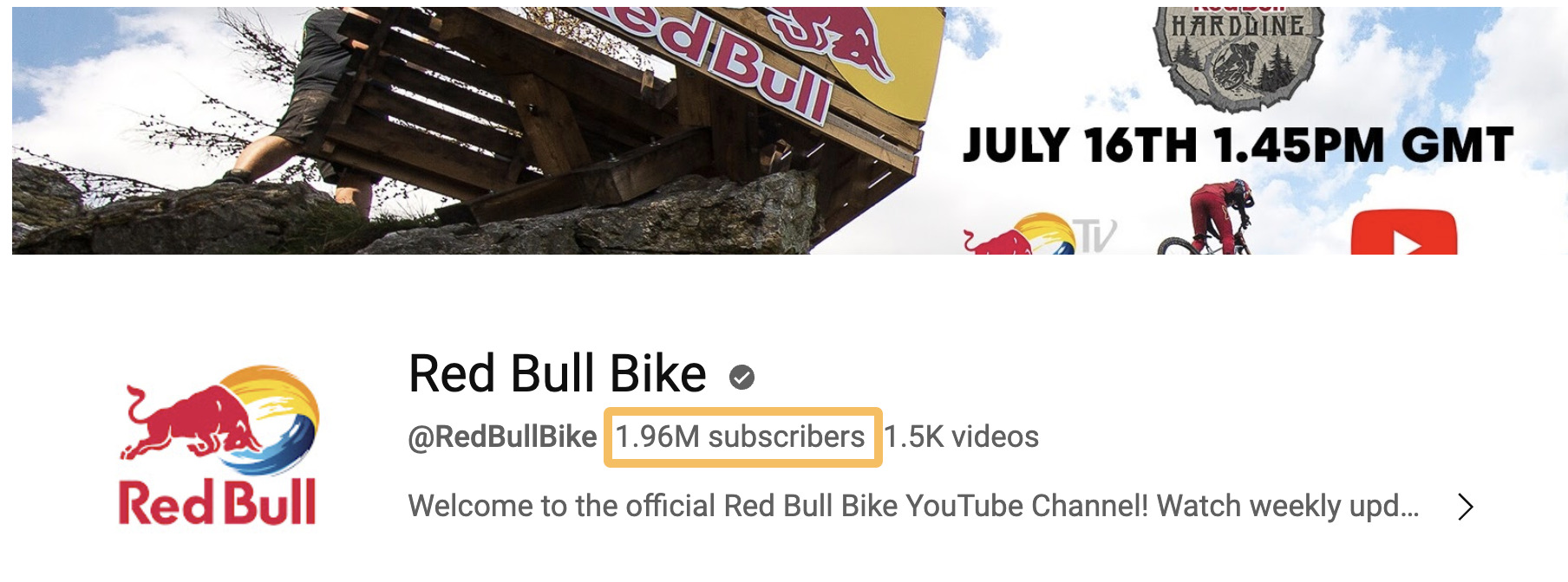 5 Content Strategy Examples That Work (And Why) | Subscriber count of almost 2M on Red Bull Bike's YouTube page