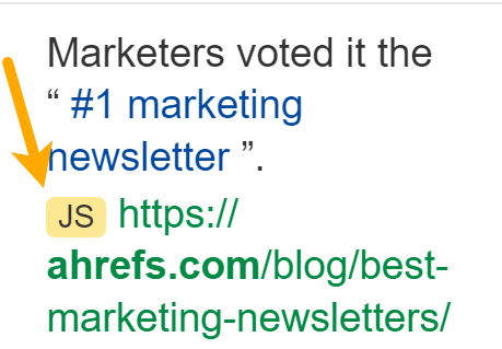 What SEOs Really Need to Know About JavaScript SEO | Links added with JavaScript in Ahrefs' Site Explorer
