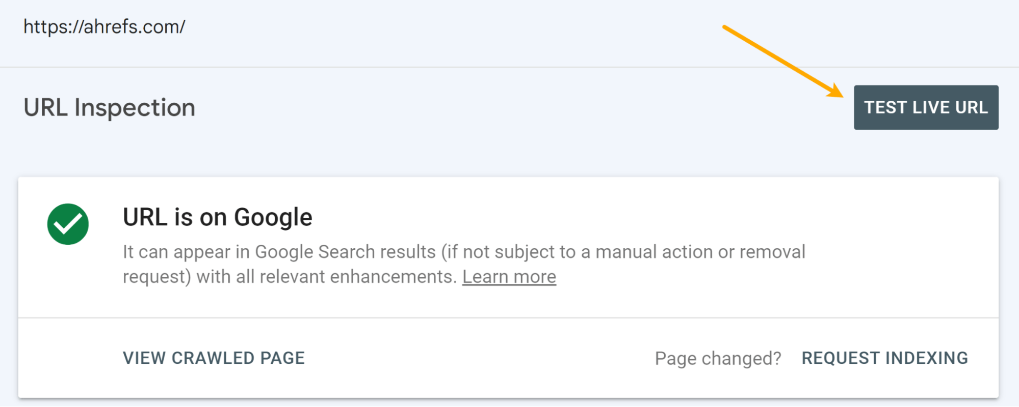 What SEOs Really Need to Know About JavaScript SEO | "Test Live URL" option in Google Search Console