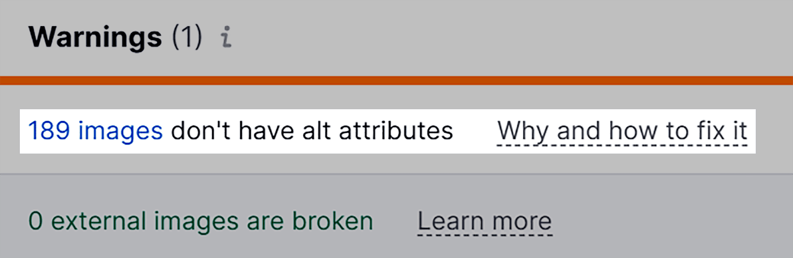 189 images on Backlinko lack alt attributes Image SEO: 15 Tips for Image Optimization |