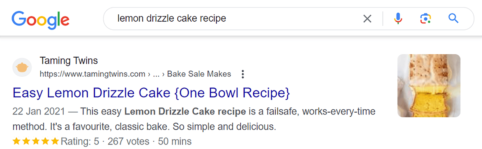 A page with recipe schema markup A page with recipe schema markup