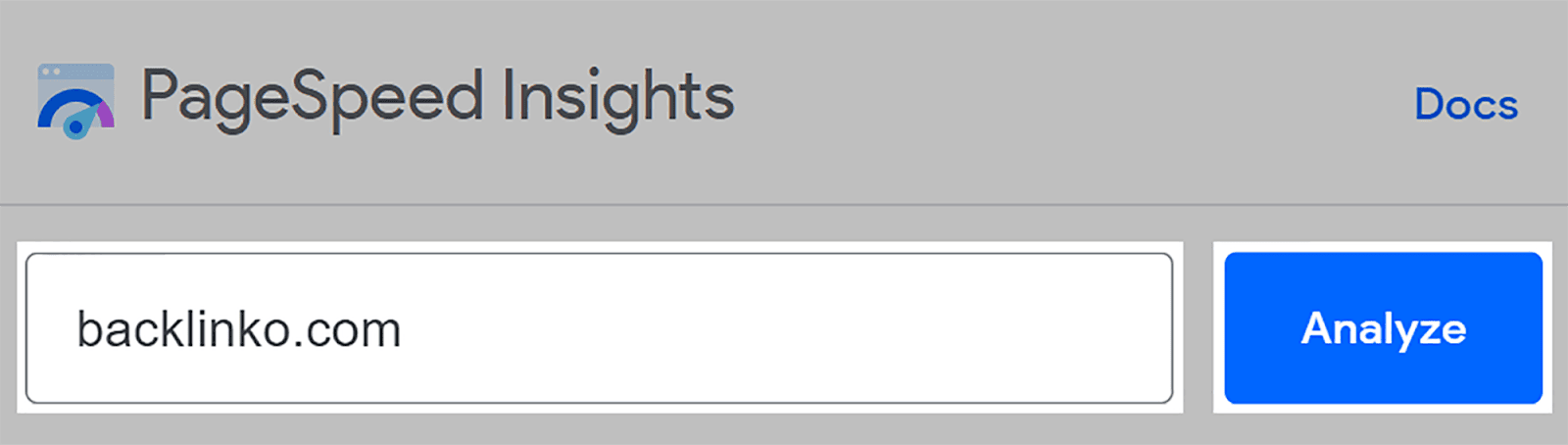 Enter URL and analyze Enter URL and analyze