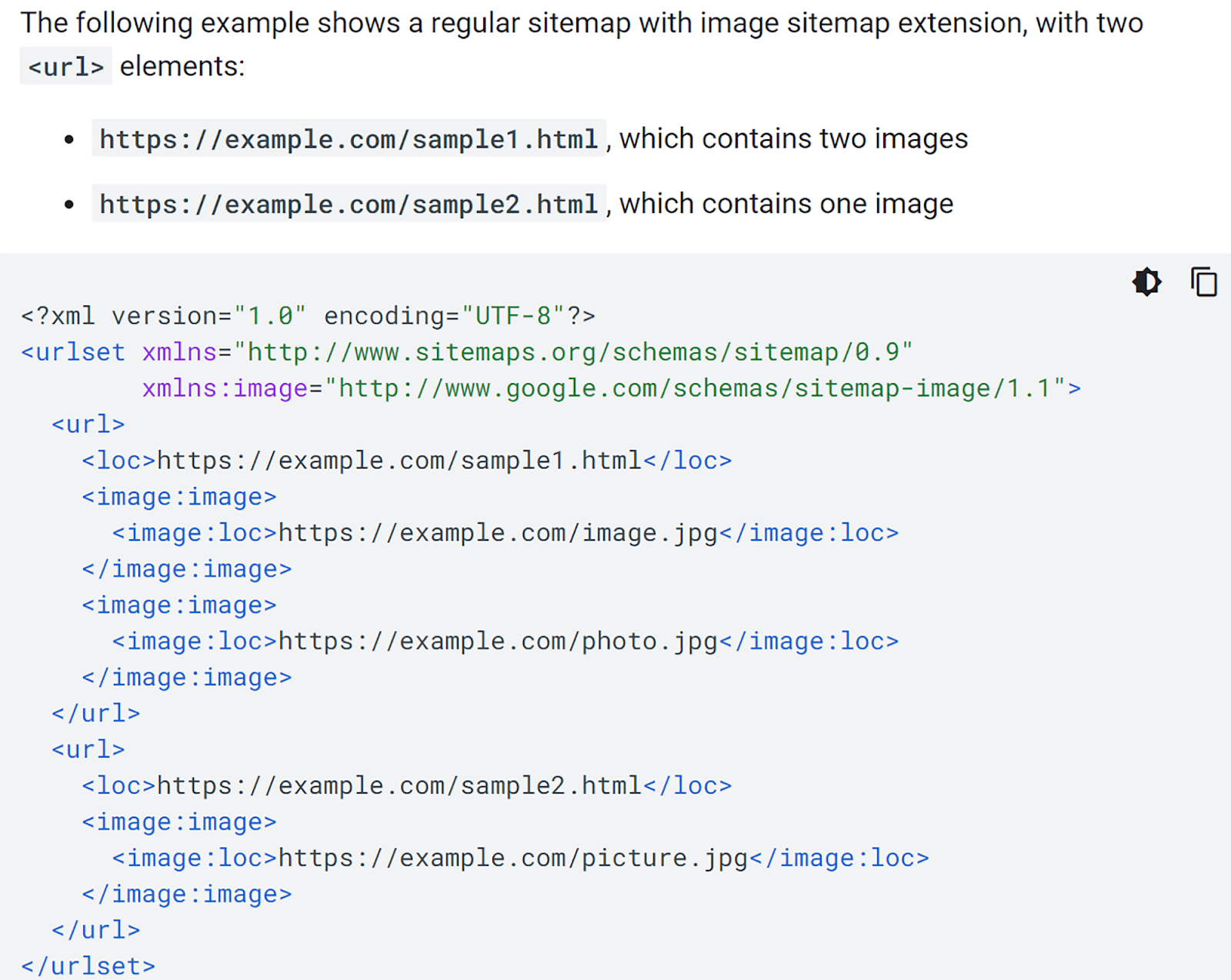 Google image example of an image sitemap Image SEO: 15 Tips for Image Optimization |