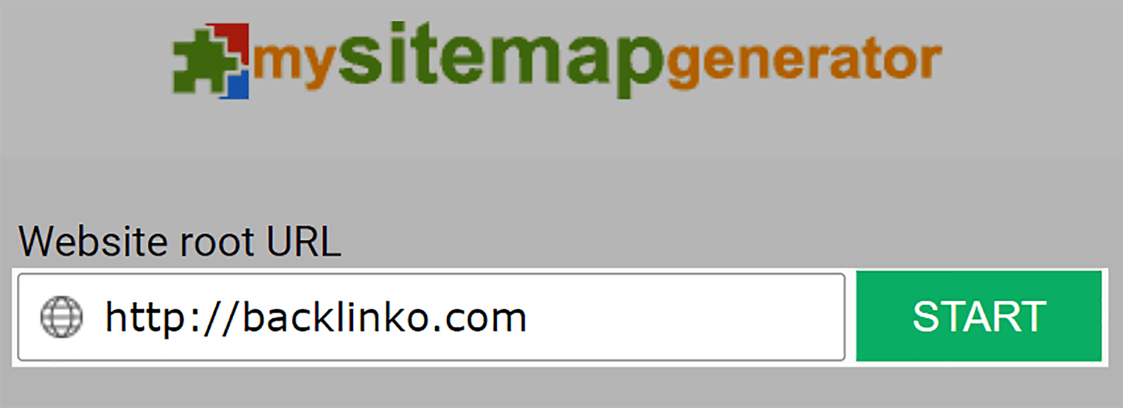Type your domain and click start Type your domain and click start