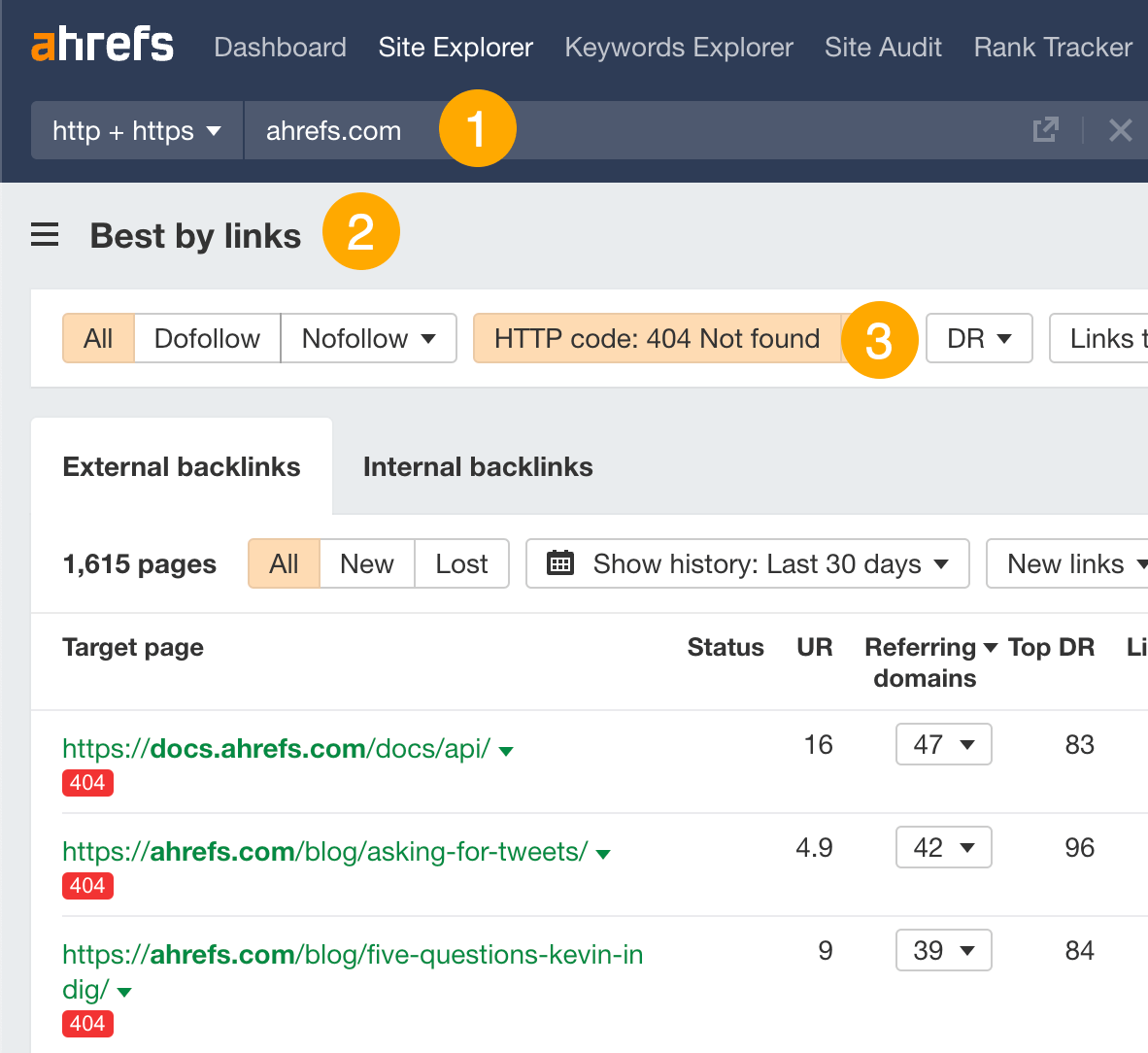 7 Fast Ways to Increase Organic Traffic | Looking for dead pages with backlinks.