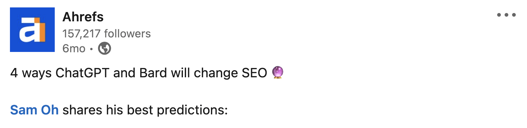 Personal Brand: What It Really Is & How to Build One | Our repurposed ChatGPT for SEO post on LinkedIn