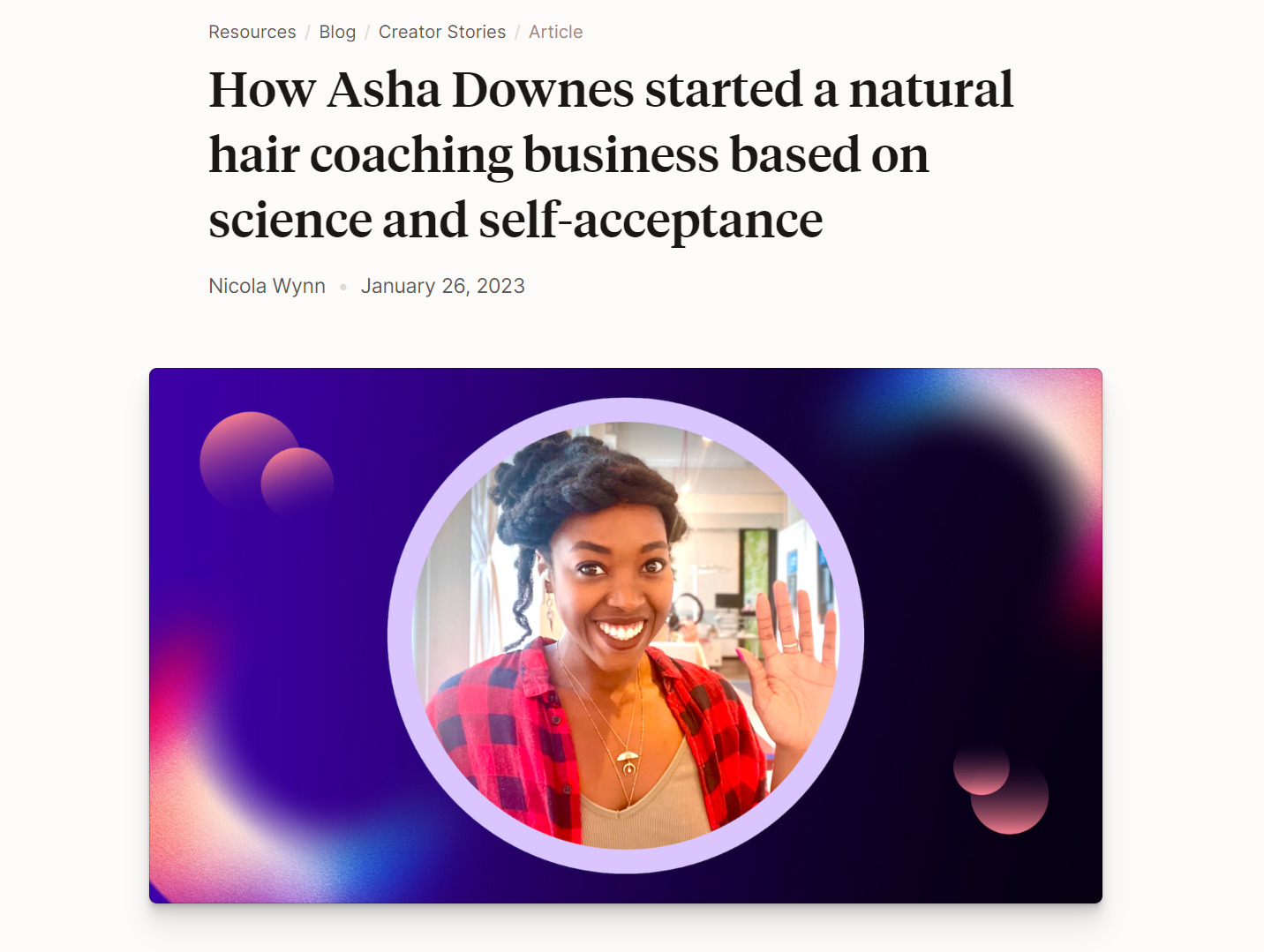 Content Ideation: 8 Ways to Generate Infinite Blog Post Ideas | Podia highlights the success of one of their customers.