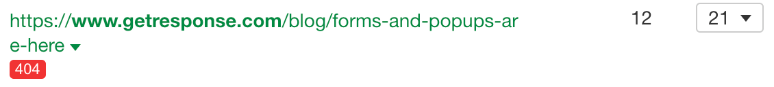 The Official Ahrefs Tutorial: How to Use Ahrefs to Improve SEO | GetResponse's article on what are popups, which is now dead