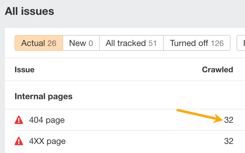 The Official Ahrefs Tutorial: How to Use Ahrefs to Improve SEO | Click on the number in the Crawled column to see affected URLs