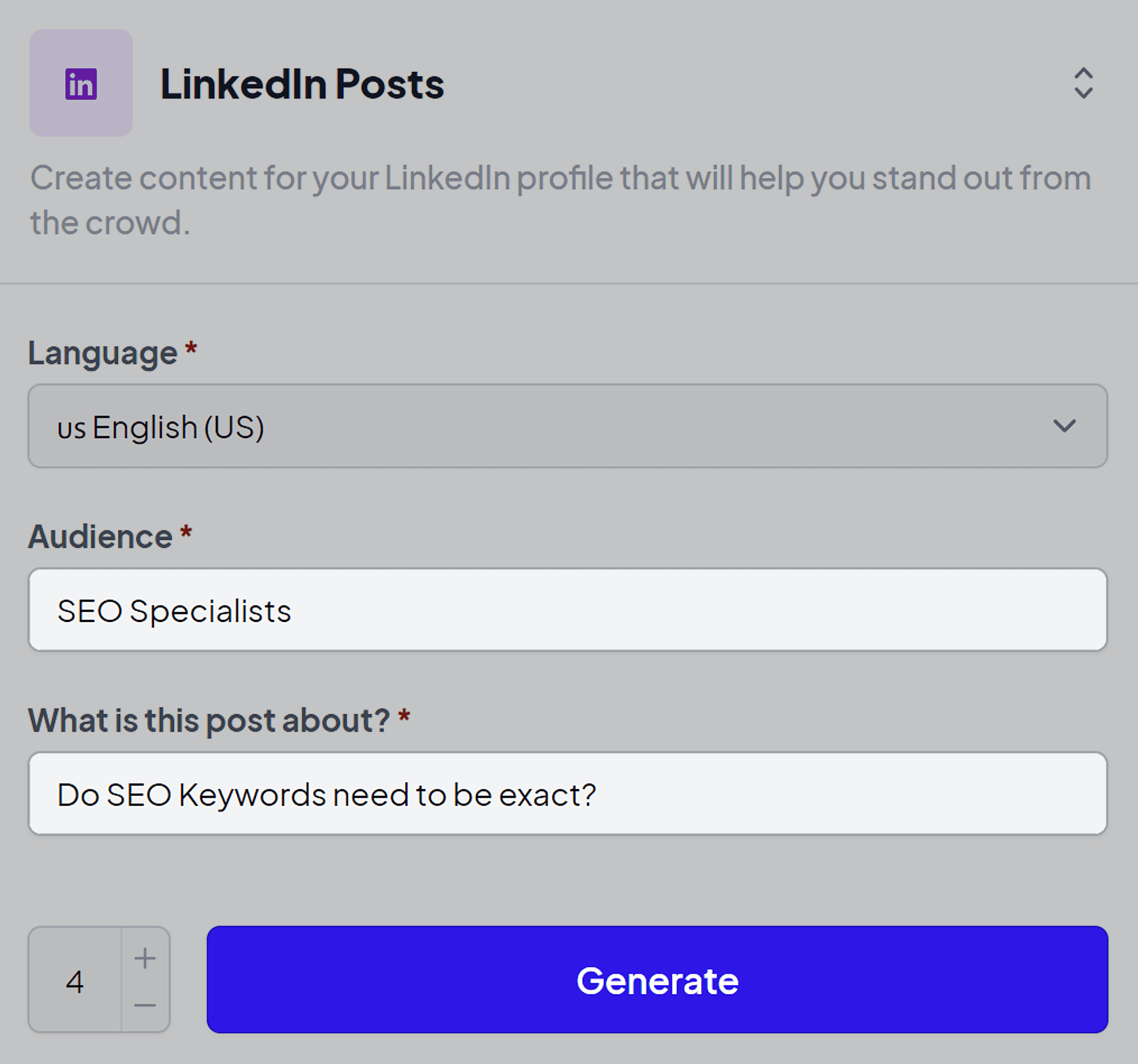 AI Writing Assistant – Create post AI Writing Assistant – Create post