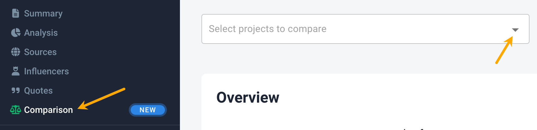 Using Brand24's Comparison tool for competitive analysis.