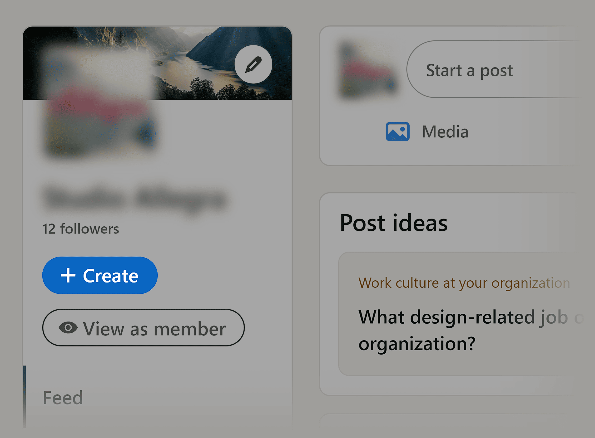 LinkedIn – Create product LinkedIn – Create product