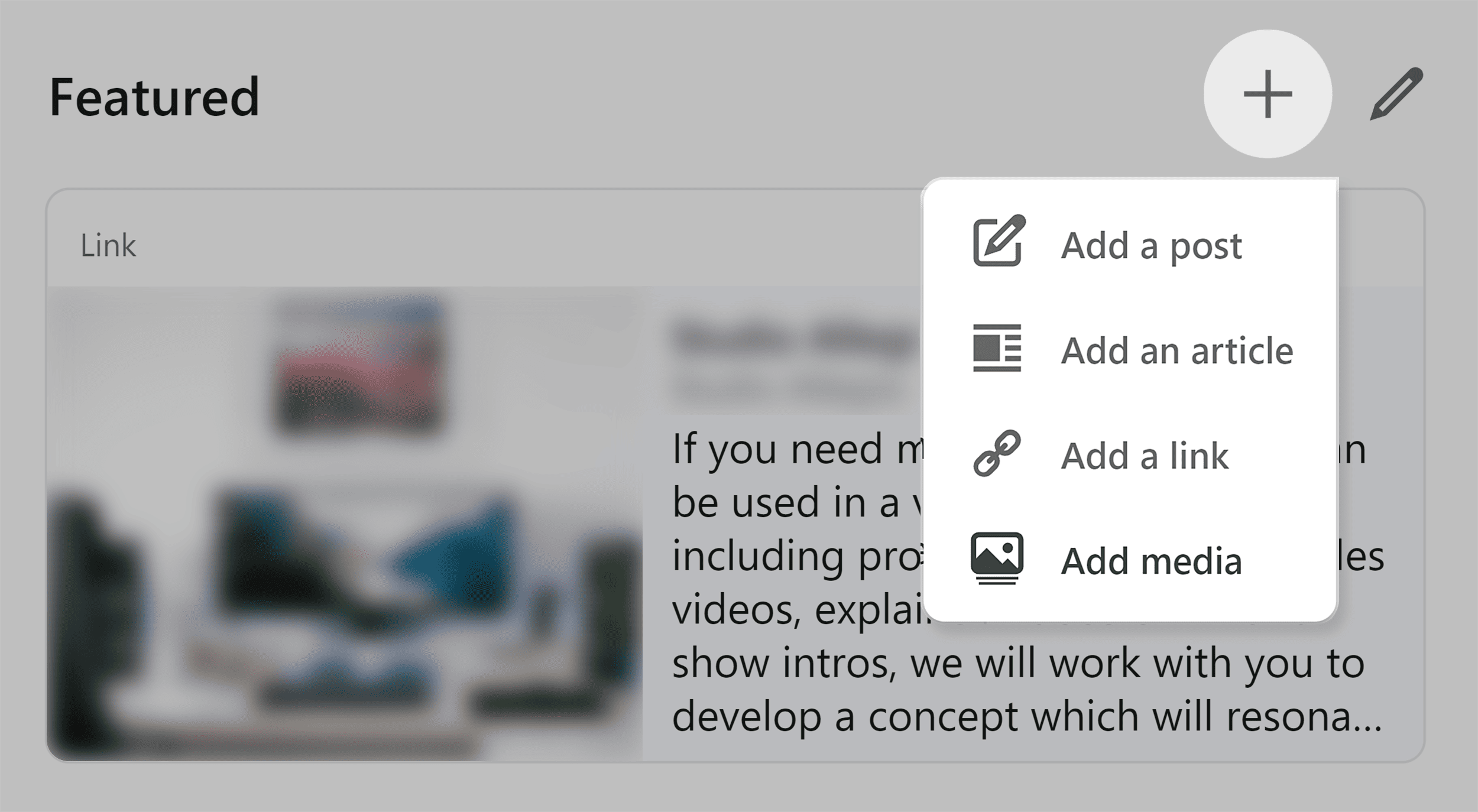 LinkedIn – Featured – Options LinkedIn – Featured – Options