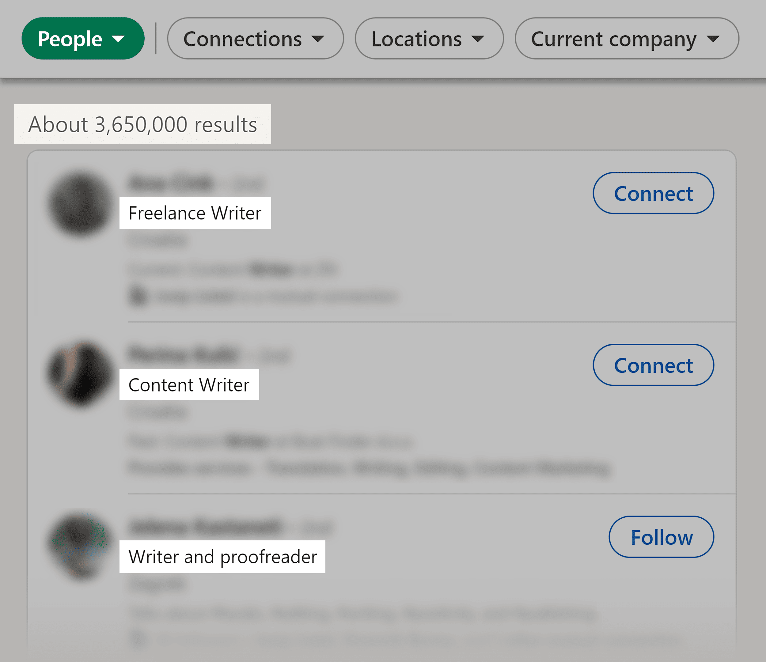 LinkedIn – People – Writers LinkedIn – People – Writers