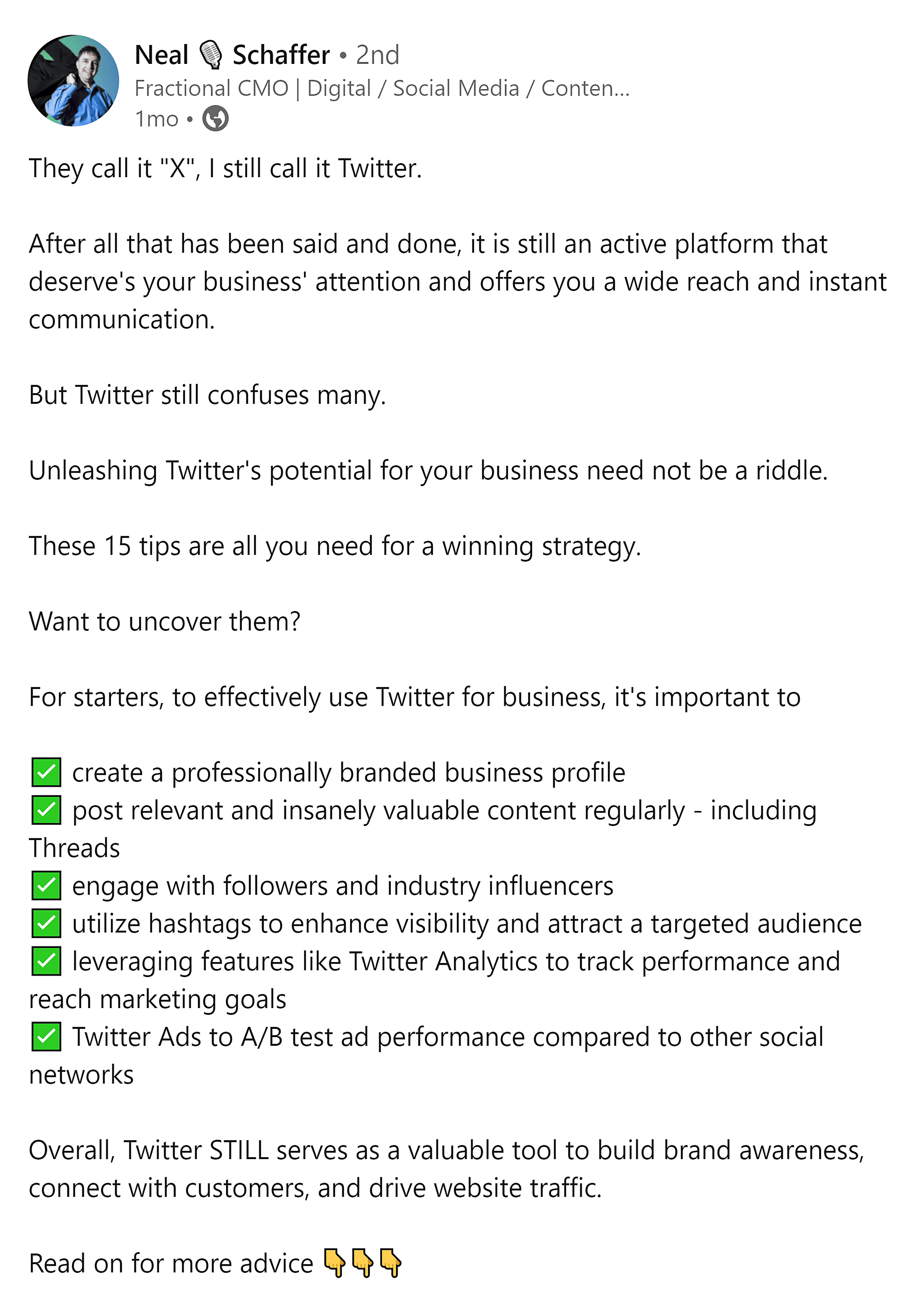 LinkedIn – Post LinkedIn – Post