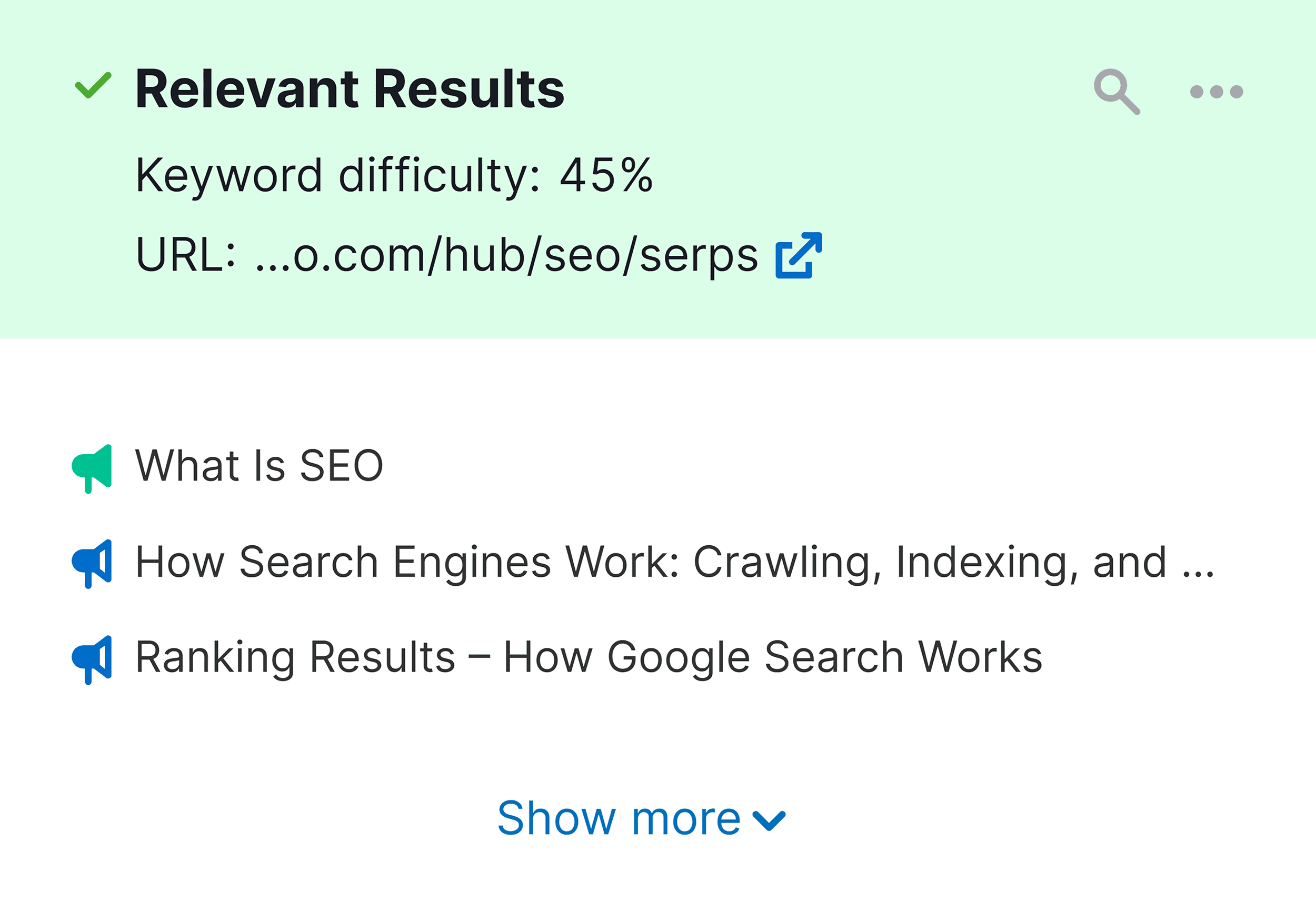 Topic – Relevant results Topic – Relevant results