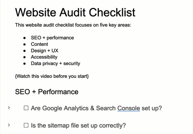 Free Website Audit Checklist | How to follow the website audit checklist