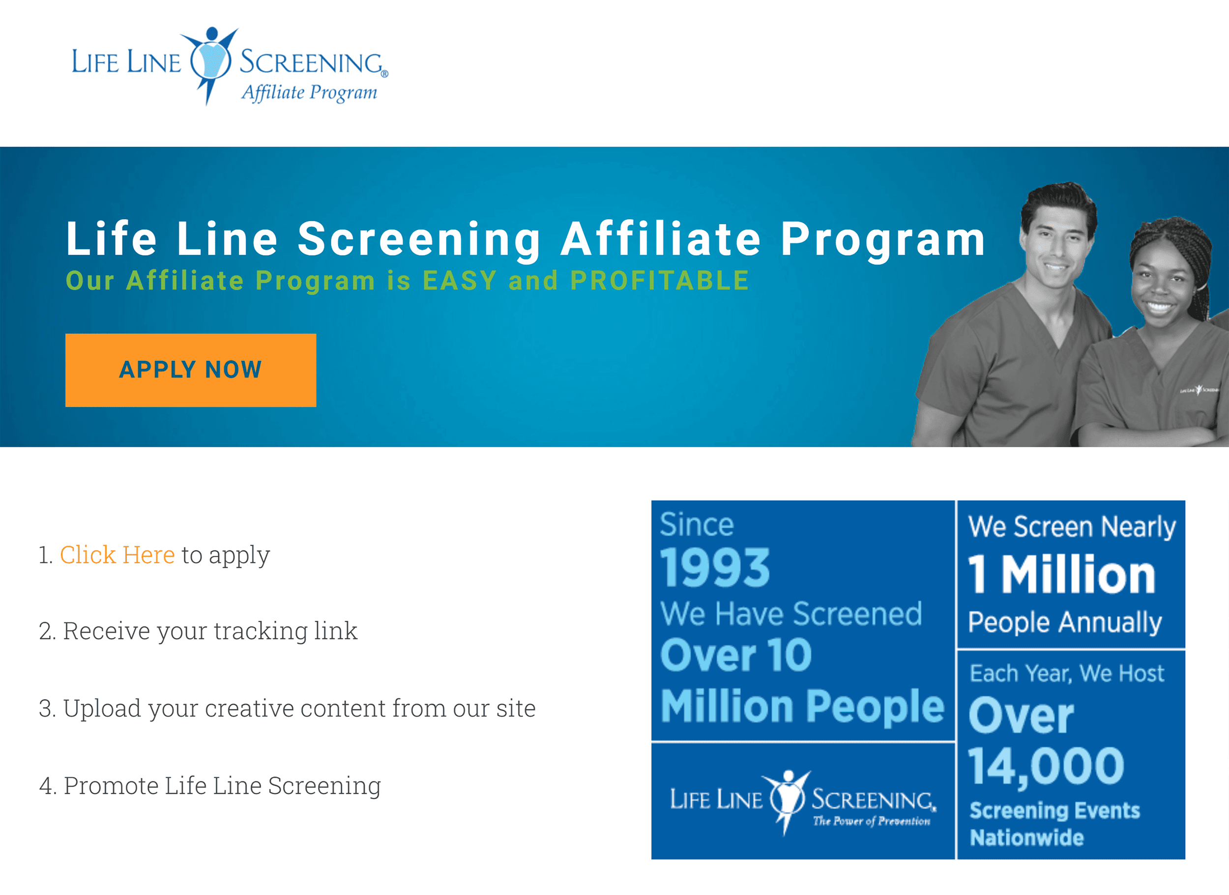 Life Line Screening Affiliate Program Life Line Screening Affiliate Program