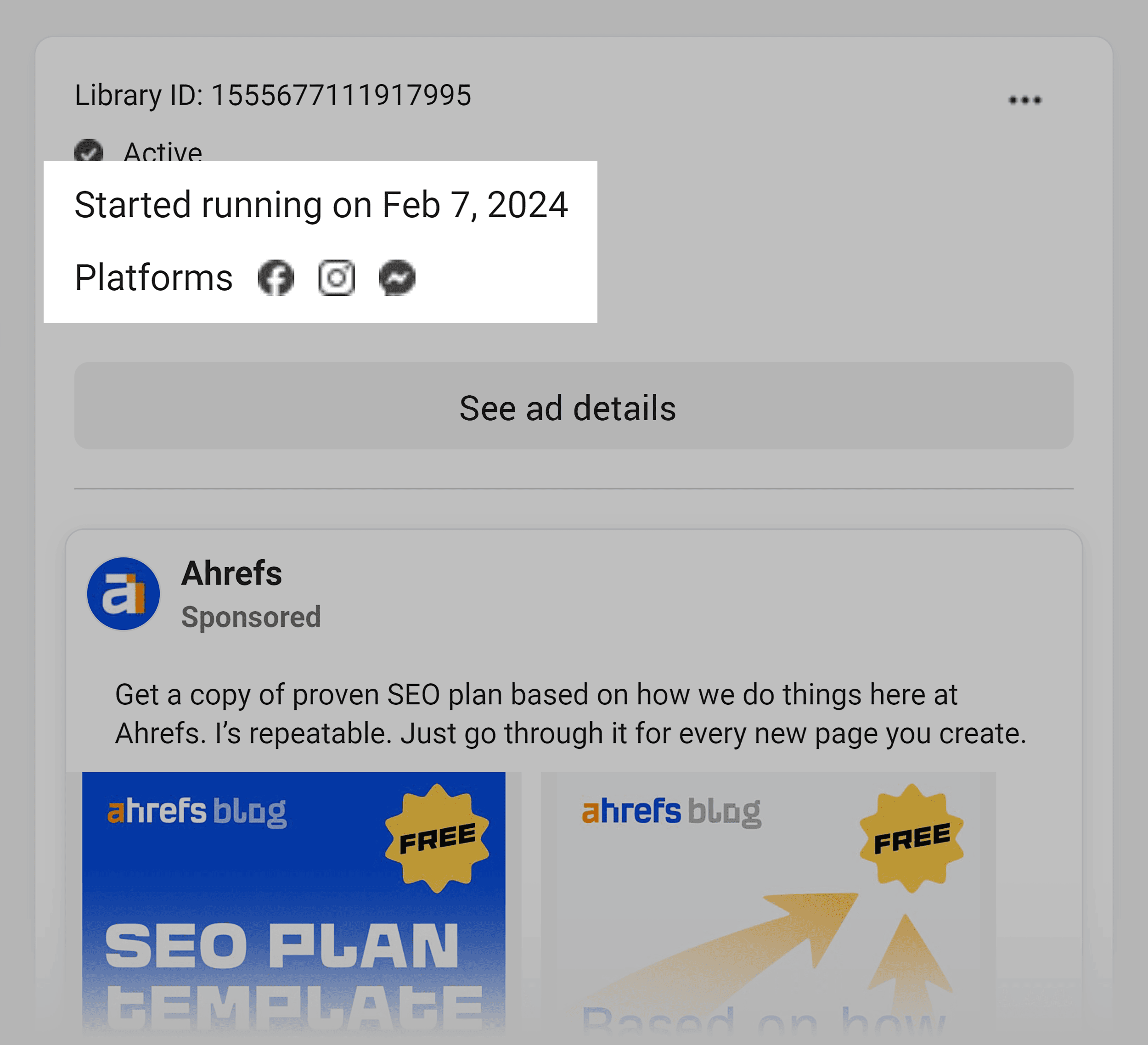 Ahrefs – Meta ad Ahrefs – Meta ad