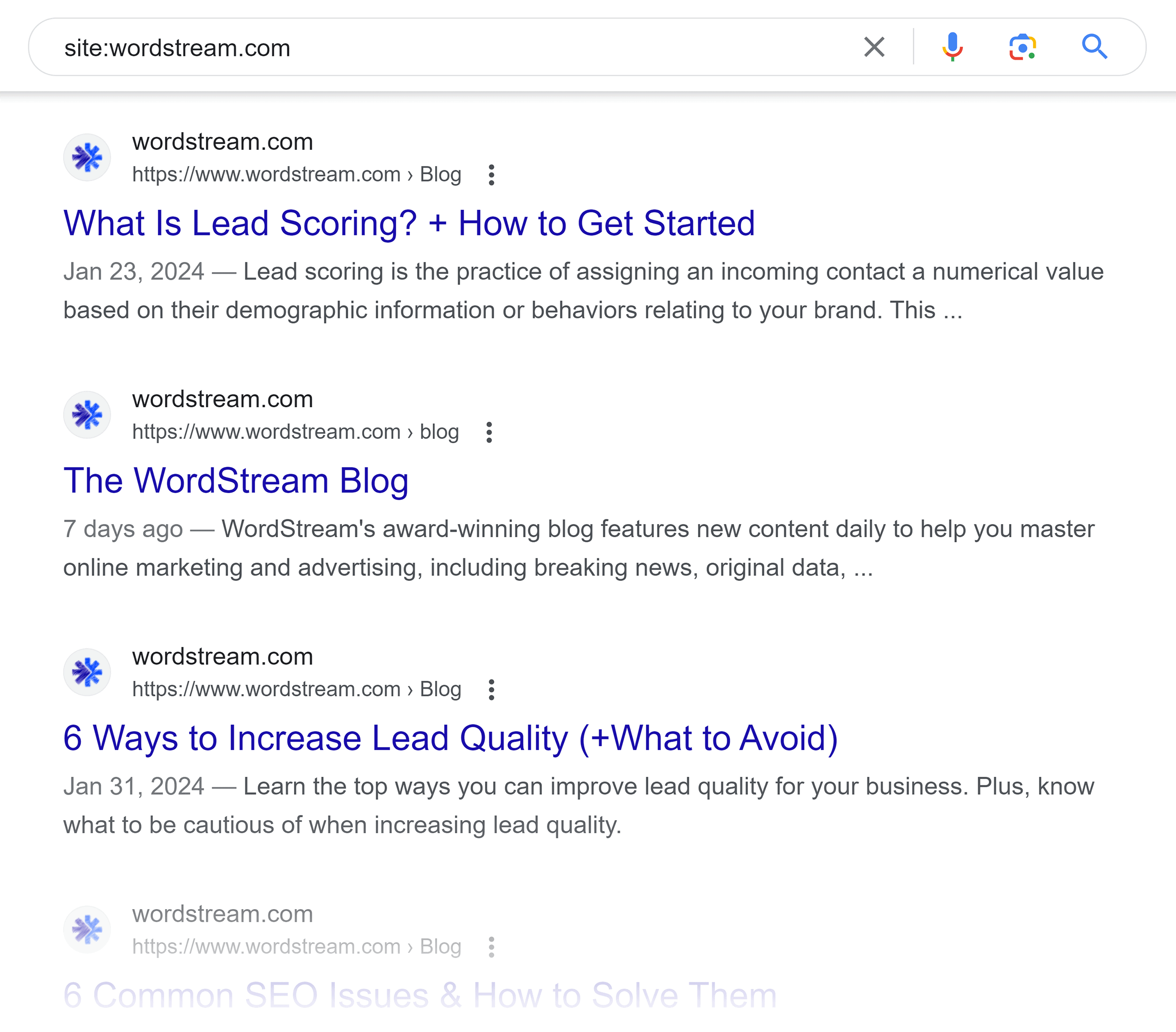 Google SERP – Wordstream Google SERP – Wordstream