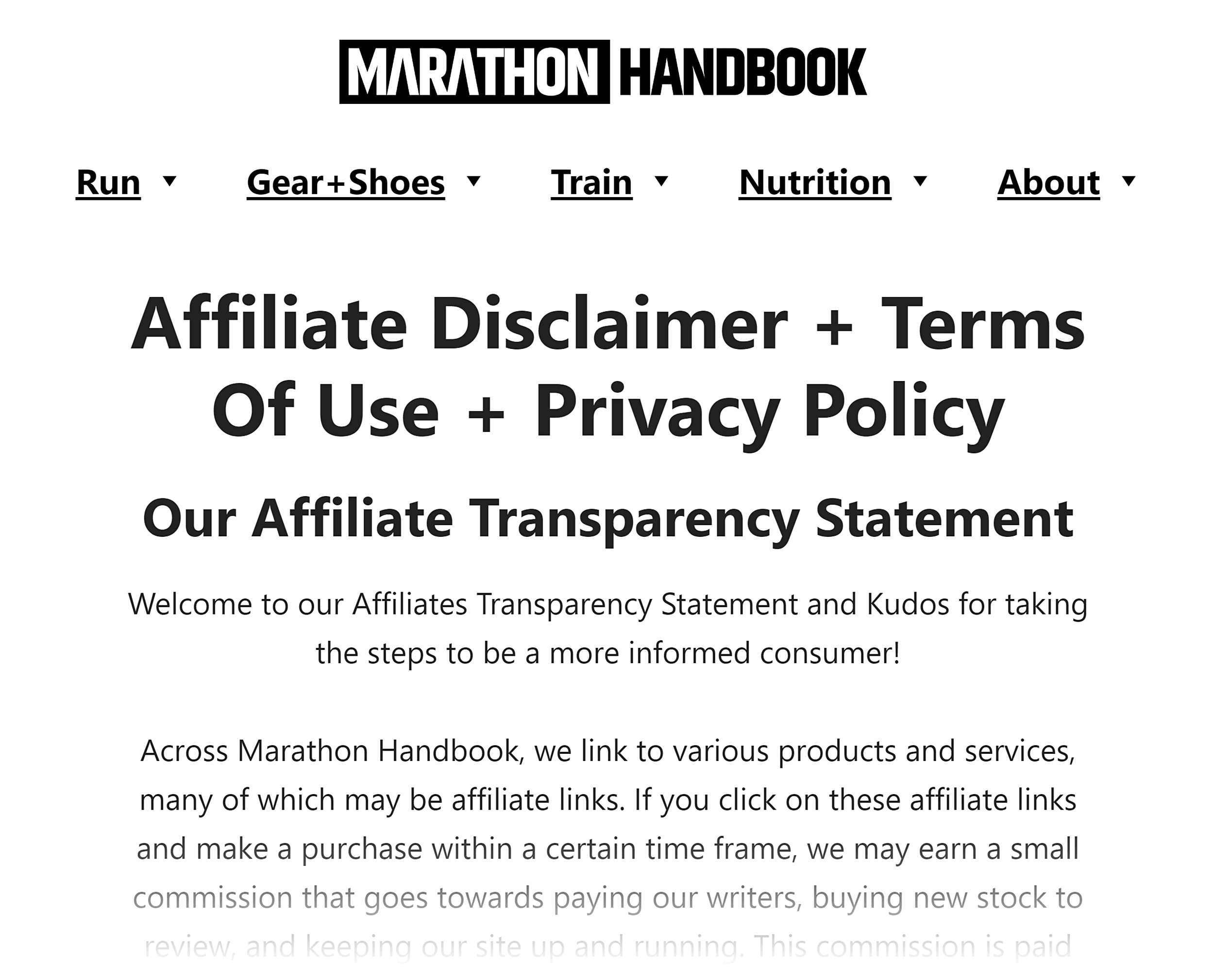 Marathon Handbook – Terms of Use