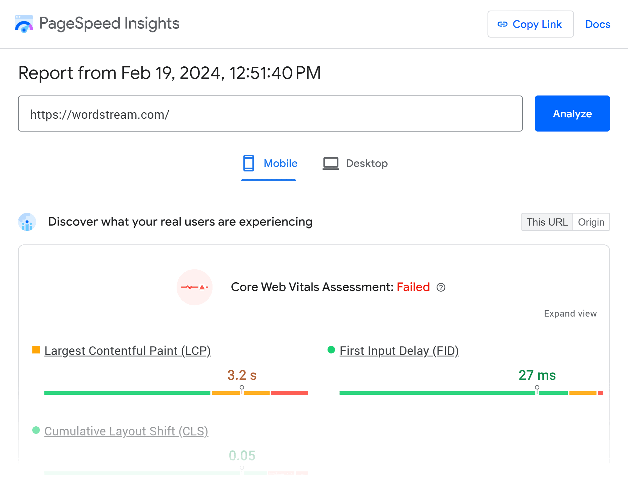 PageSpeed – Wordstream PageSpeed – Wordstream