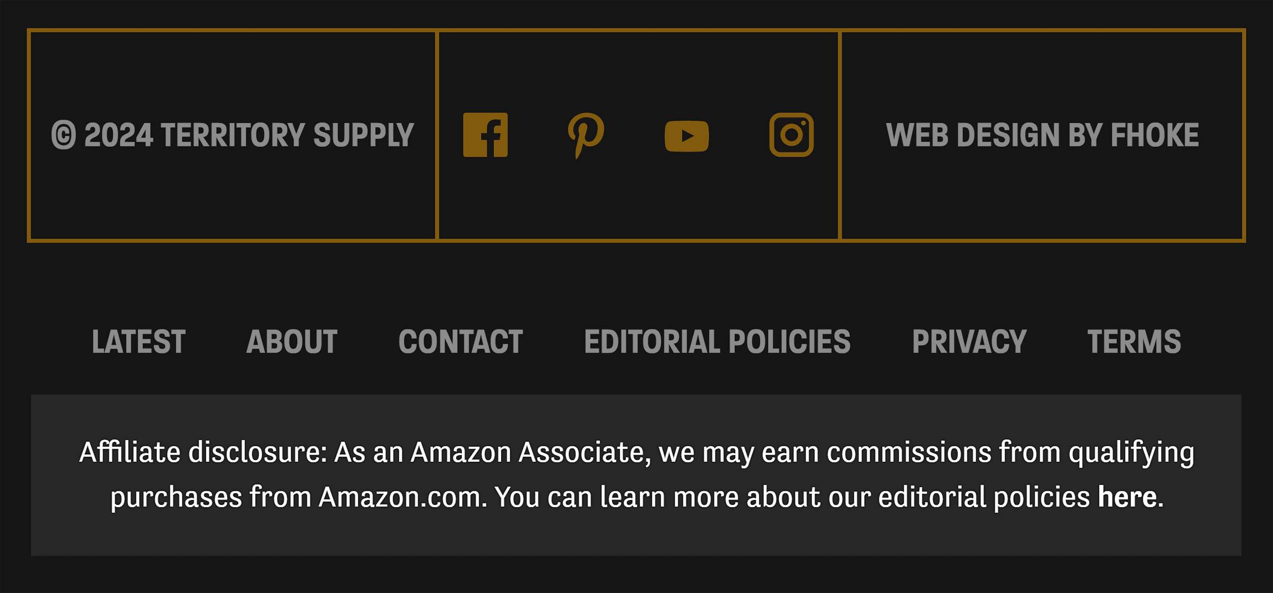 Territory Supply – Disclaimer