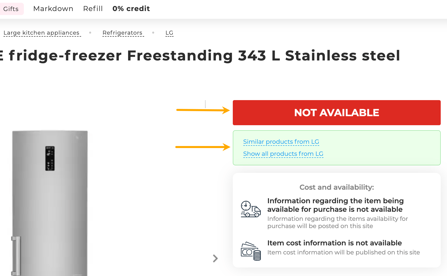 Example of an archive page. 